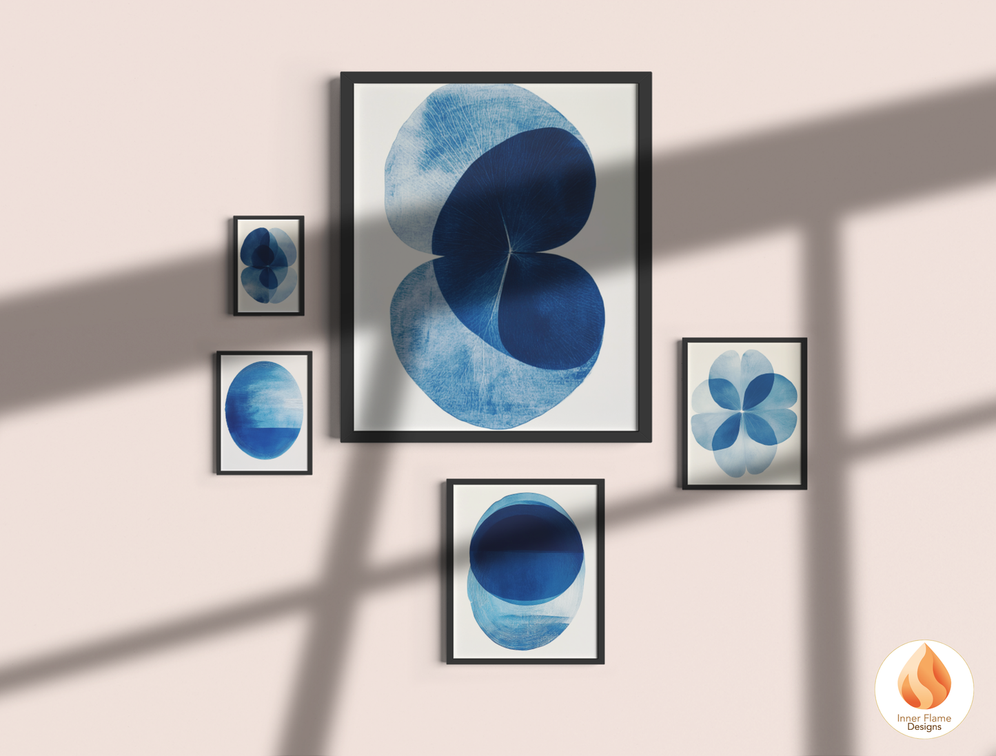 Striking Geometric Artwork for Modern Home Design | Five Piece Wall Art