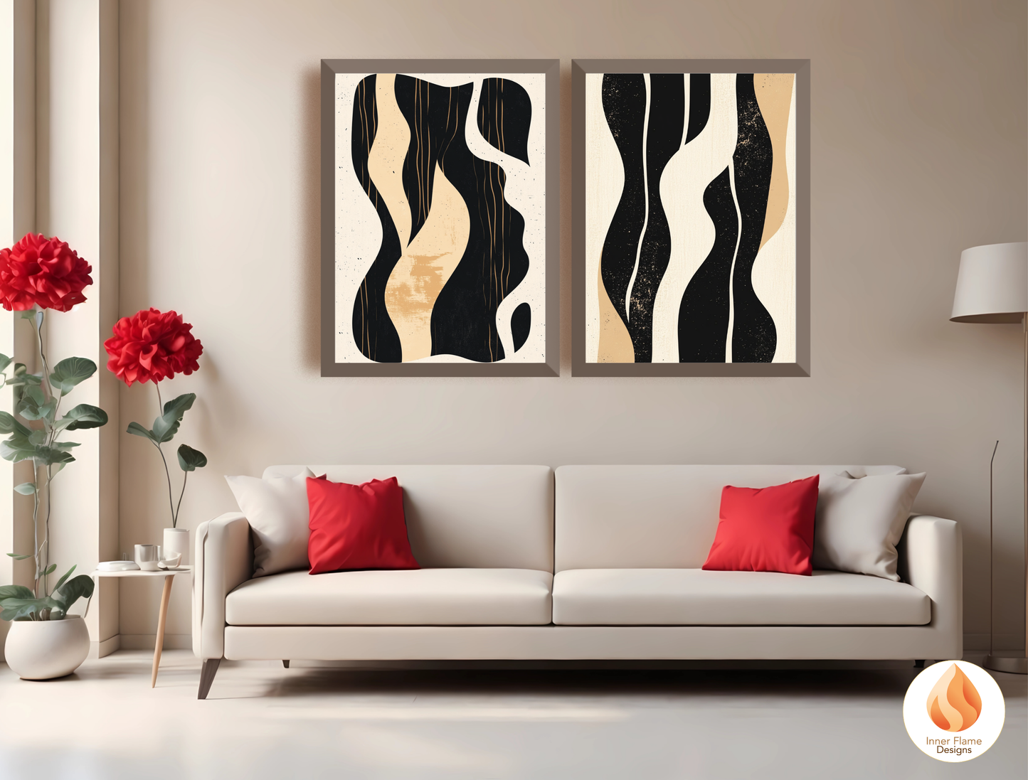 Elemental Minimalist Art for Modern Home Design | Triptych Artwork