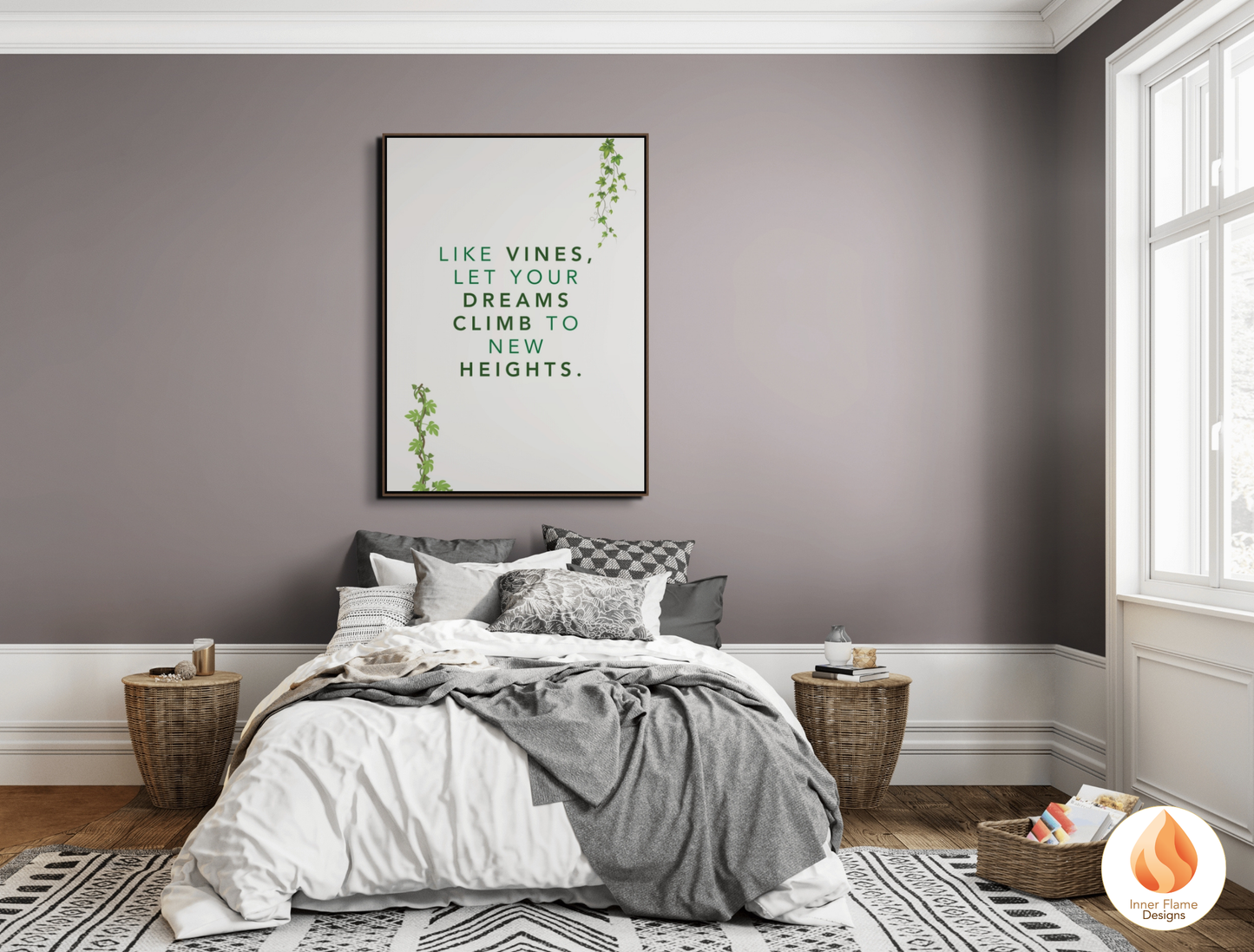 Motivational Poster with Nature-Inspired Quote 10 - "Like Vines, Let Your Dreams Climb To New Heights"