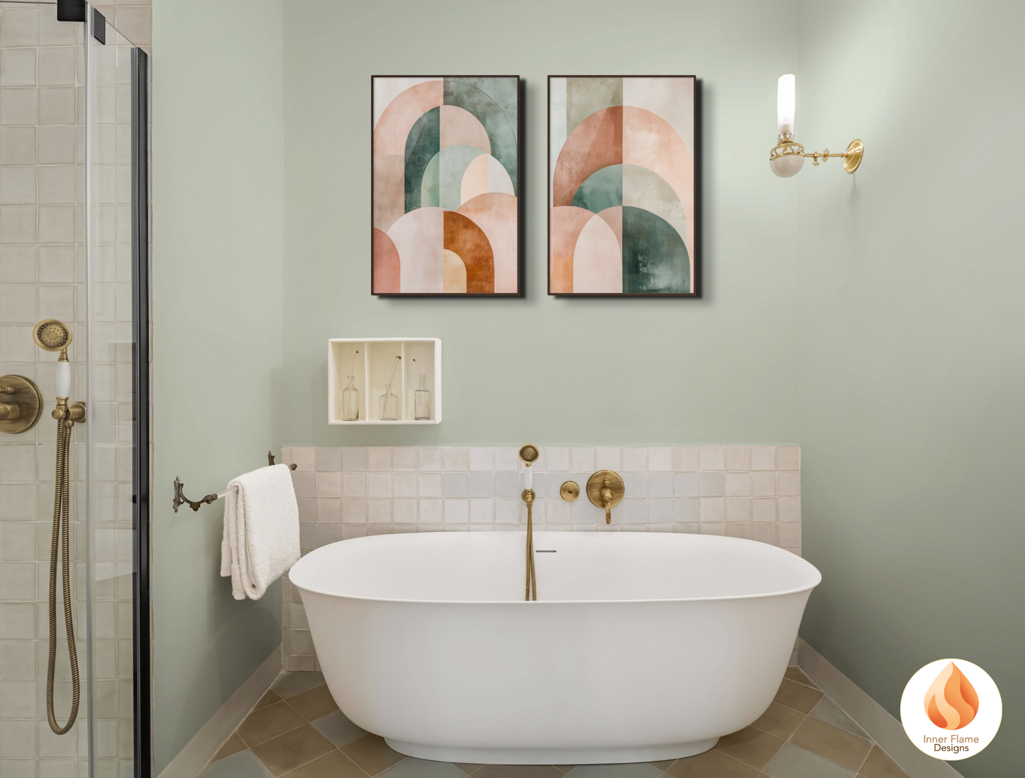 Harmonious Boho Wall Art Décor for Modern Home Design | Triptych Artwork