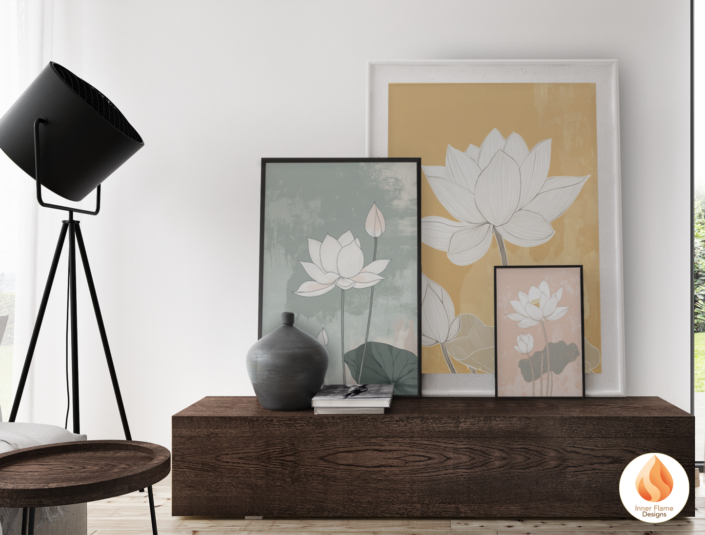 Subtle Japandi Art for Modern Home Design | Triptych Artwork (Series 4)