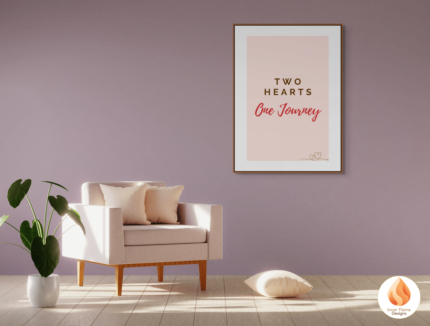 Motivational Poster with Love Inspirational Quote 3 - "Two Hearts, One Journey"