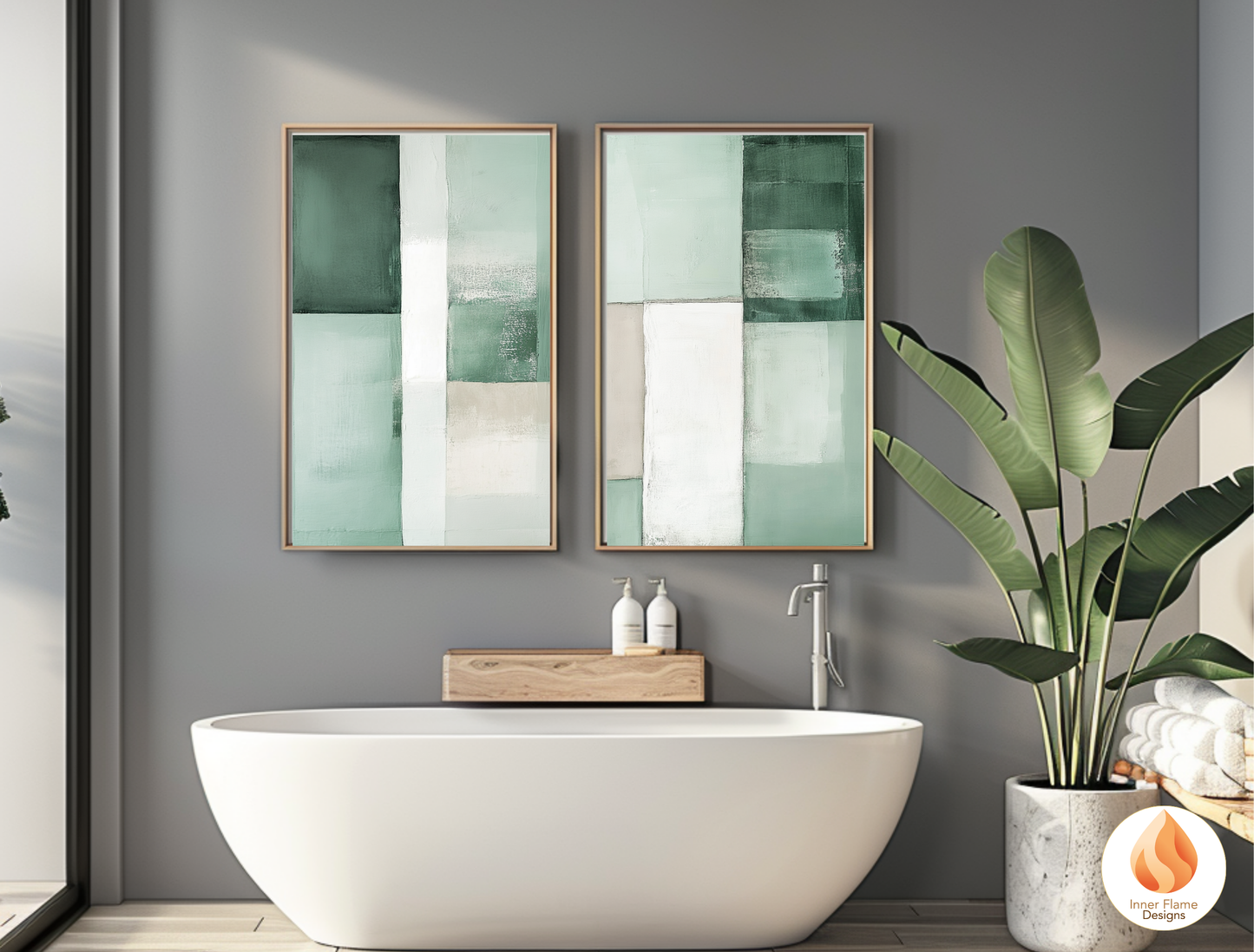 Gentle Minimalist Art for Modern Home Design | Triptych Artwork