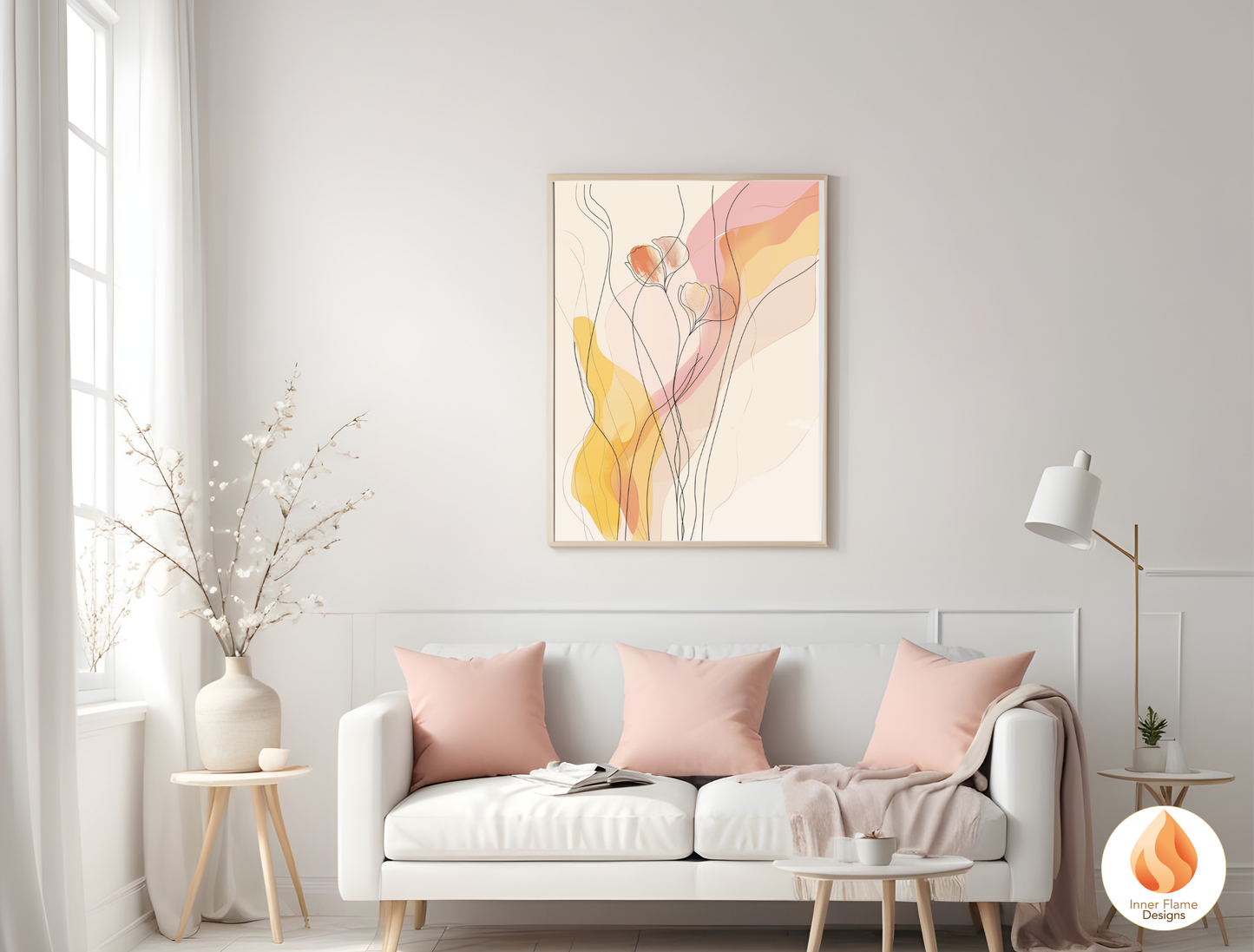 Graceful Line Art for Modern Home Design | Triptych Artwork (Series 3)