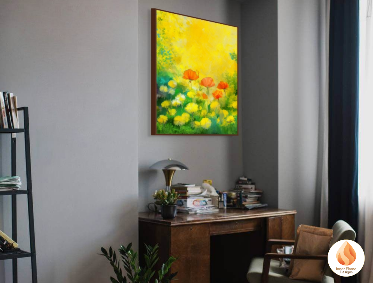 Cheerful Flower Artwork for Modern Home Design | Triptych Artwork