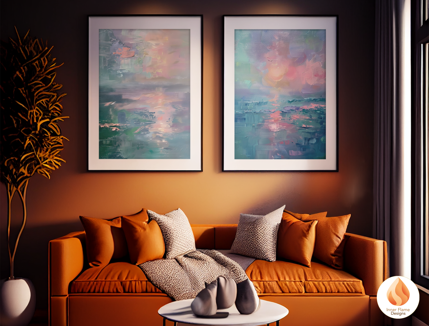 Translucent Minimalist Art for Modern Home Design | Triptych Artwork