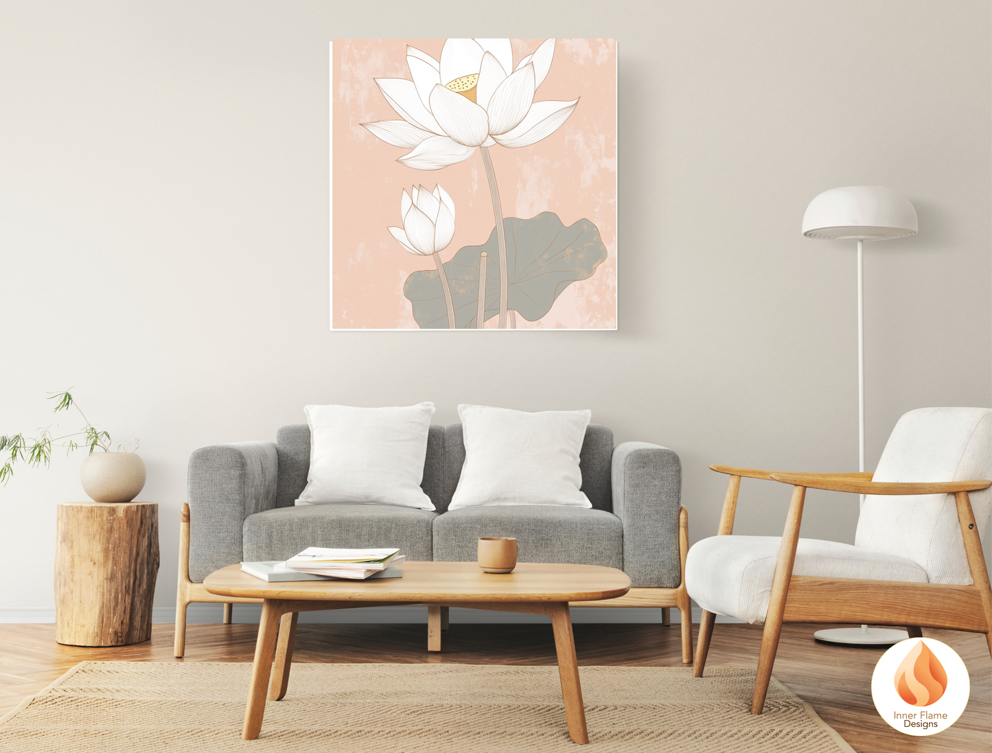 Subtle Japandi Art for Modern Home Design | Triptych Artwork (Series 4)