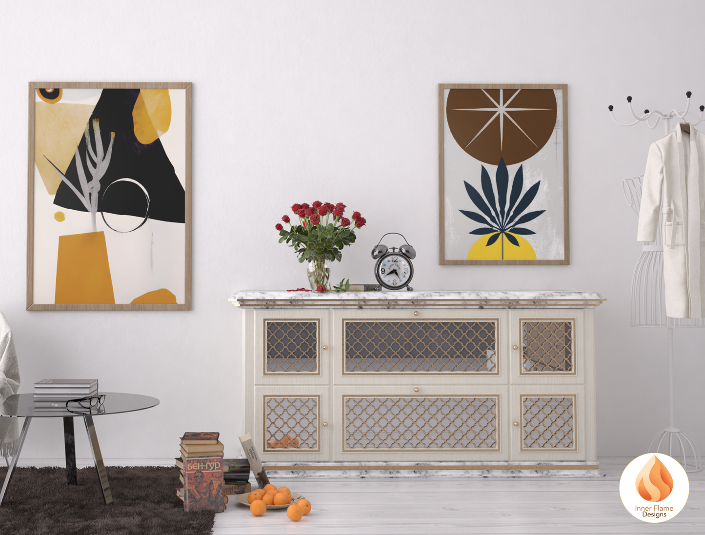 Eclectic Boho Wall Art Décor for Modern Home Design | Triptych Artwork (Series 2)