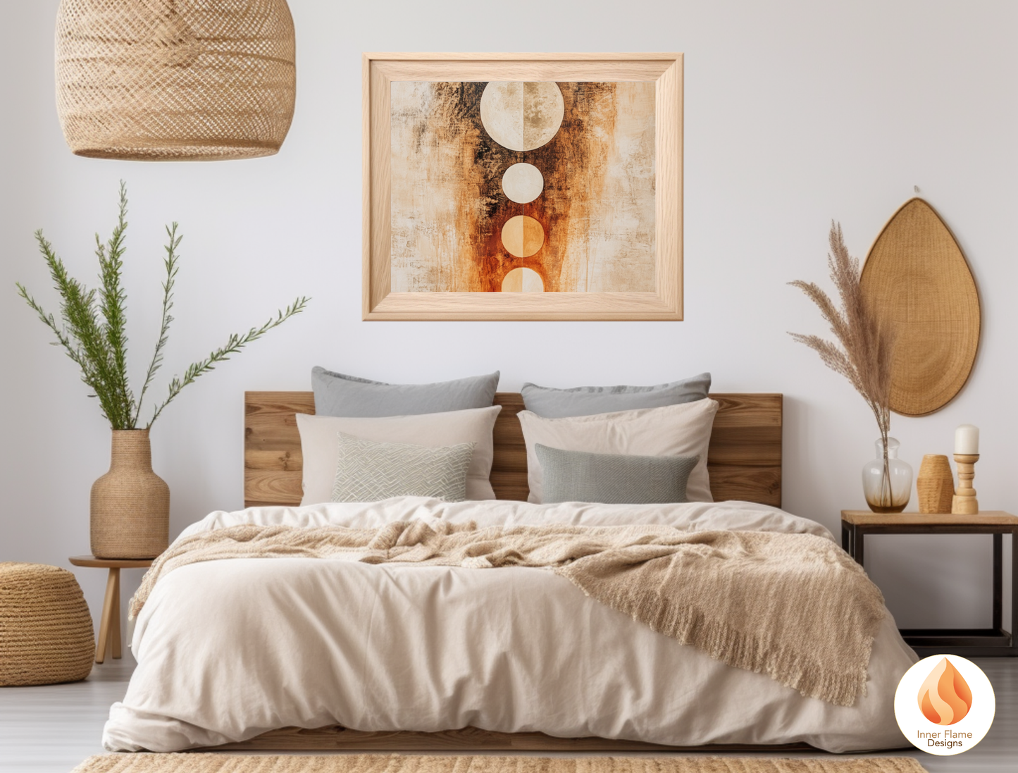 Cosmic Boho Wall Art Décor for Modern Home Design | Triptych Artwork (Series 1)