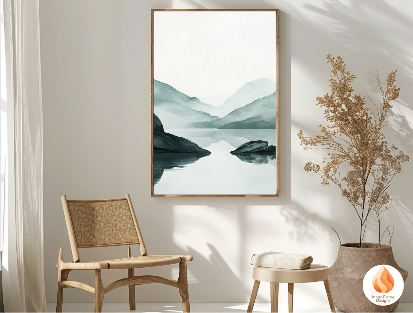 Meditative Japandi Art for Modern Home Design | Triptych Artwork