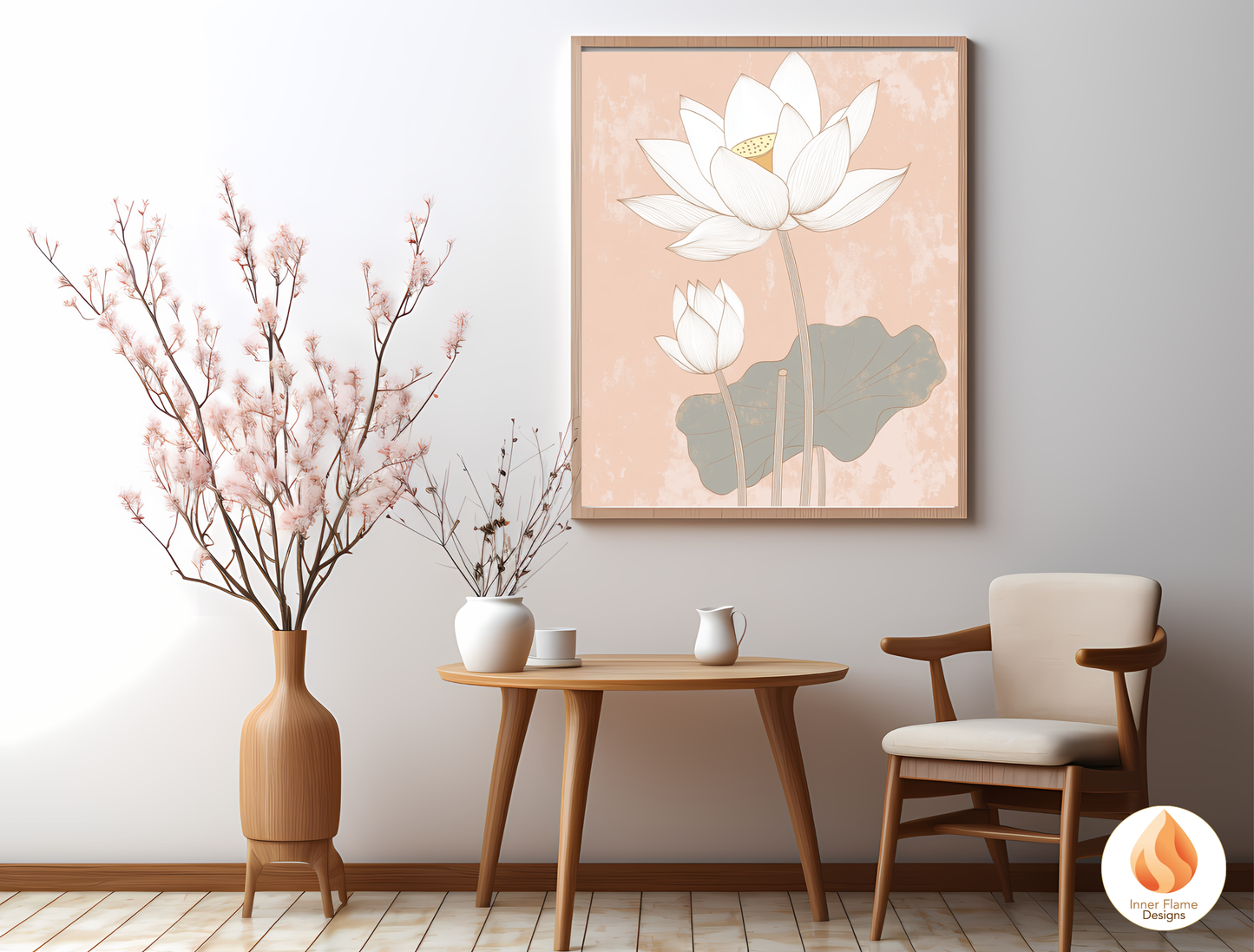 Subtle Japandi Art for Modern Home Design | Triptych Artwork (Series 4)