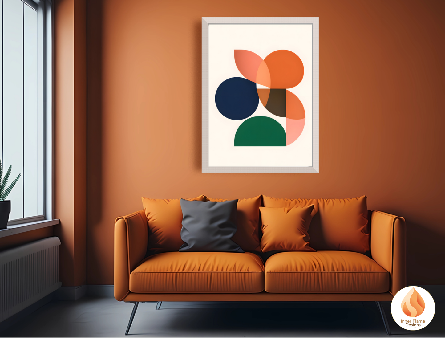 Vibrant Geometric Artwork for Modern Home Design | Four Piece Wall Art
