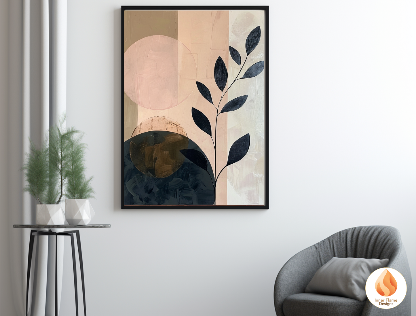 Charming Japandi Art for Modern Home Design | Triptych Artwork (Series 4)