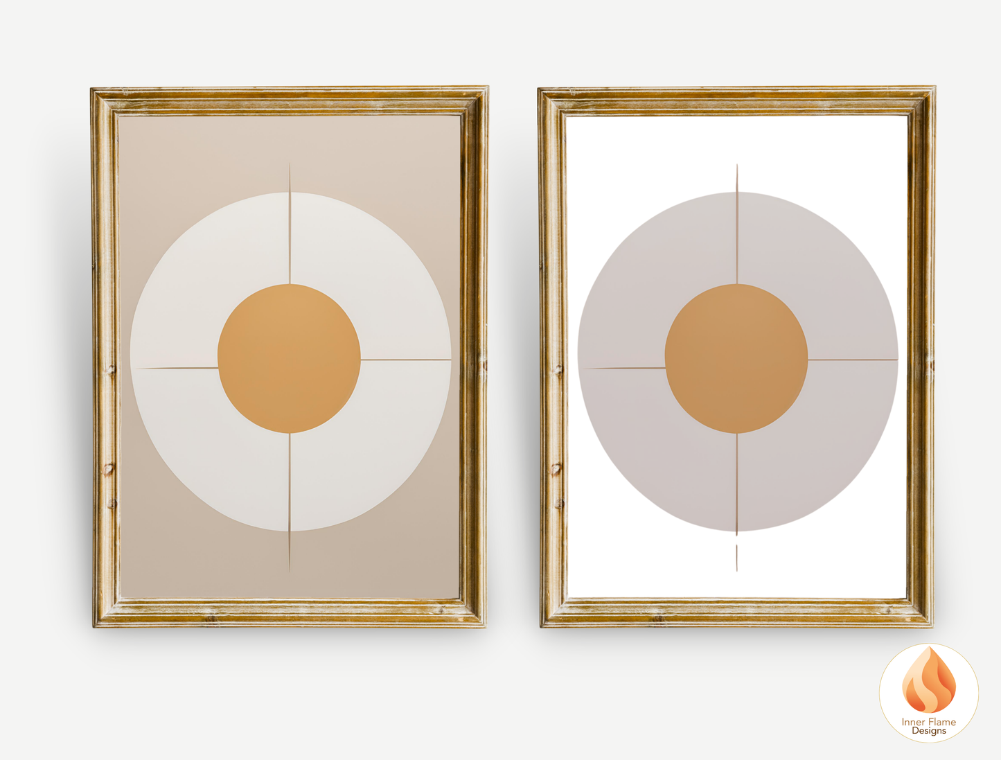Minimalist Geometric Artwork for Modern Home Design | Diptych Artwork