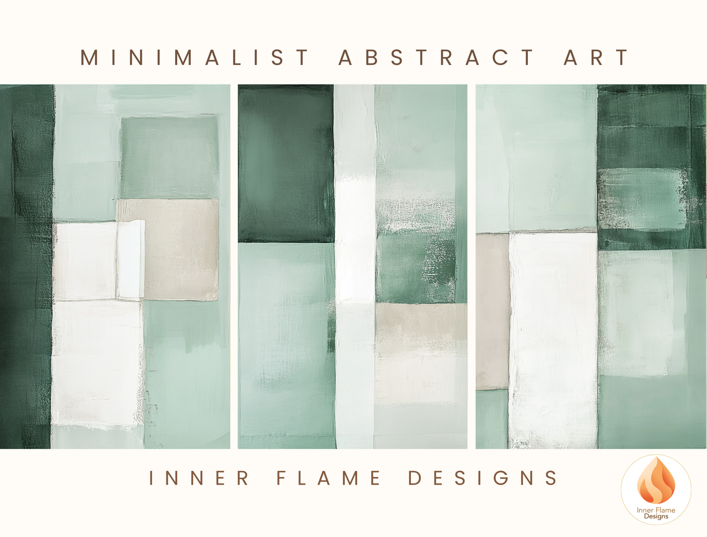 Gentle Minimalist Art for Modern Home Design | Triptych Artwork