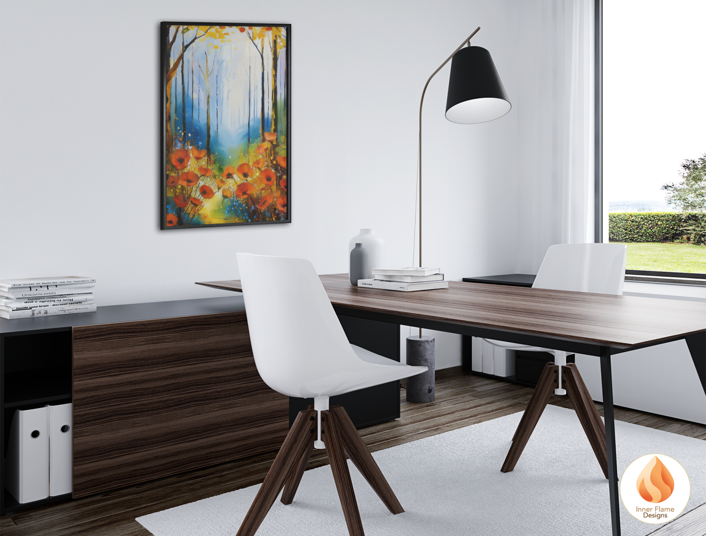 Whimsical Flower Artwork for Modern Home Design | Triptych Artwork