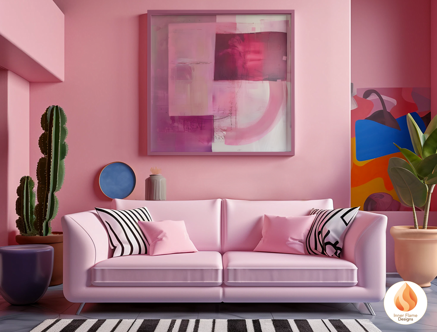 Playful Minimalist Art for Modern Home Design | Triptych Artwork