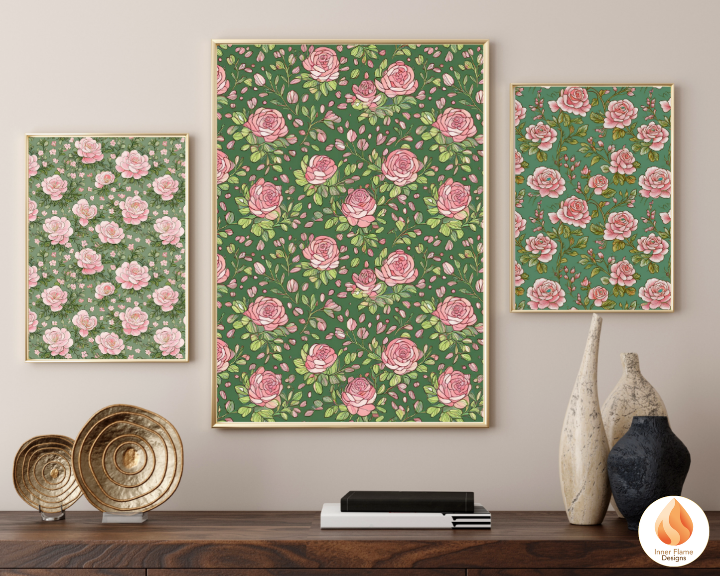 Lush Rose Floral Surface Patterns | Seamless Patterns for Wallpaper, Textiles, Packaging and Digital Designs