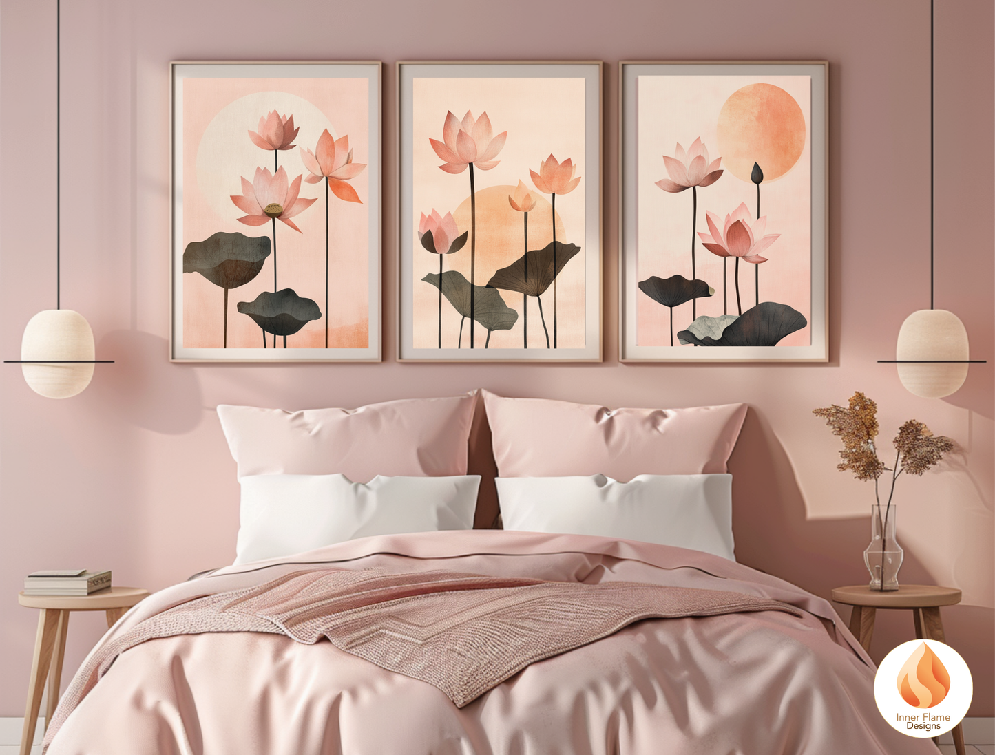 Exquisite Japandi Art for Modern Home Design | Triptych Artwork