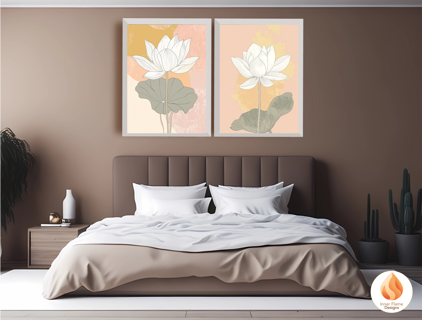 Subtle Japandi Art for Modern Home Design | Triptych Artwork (Series 1)
