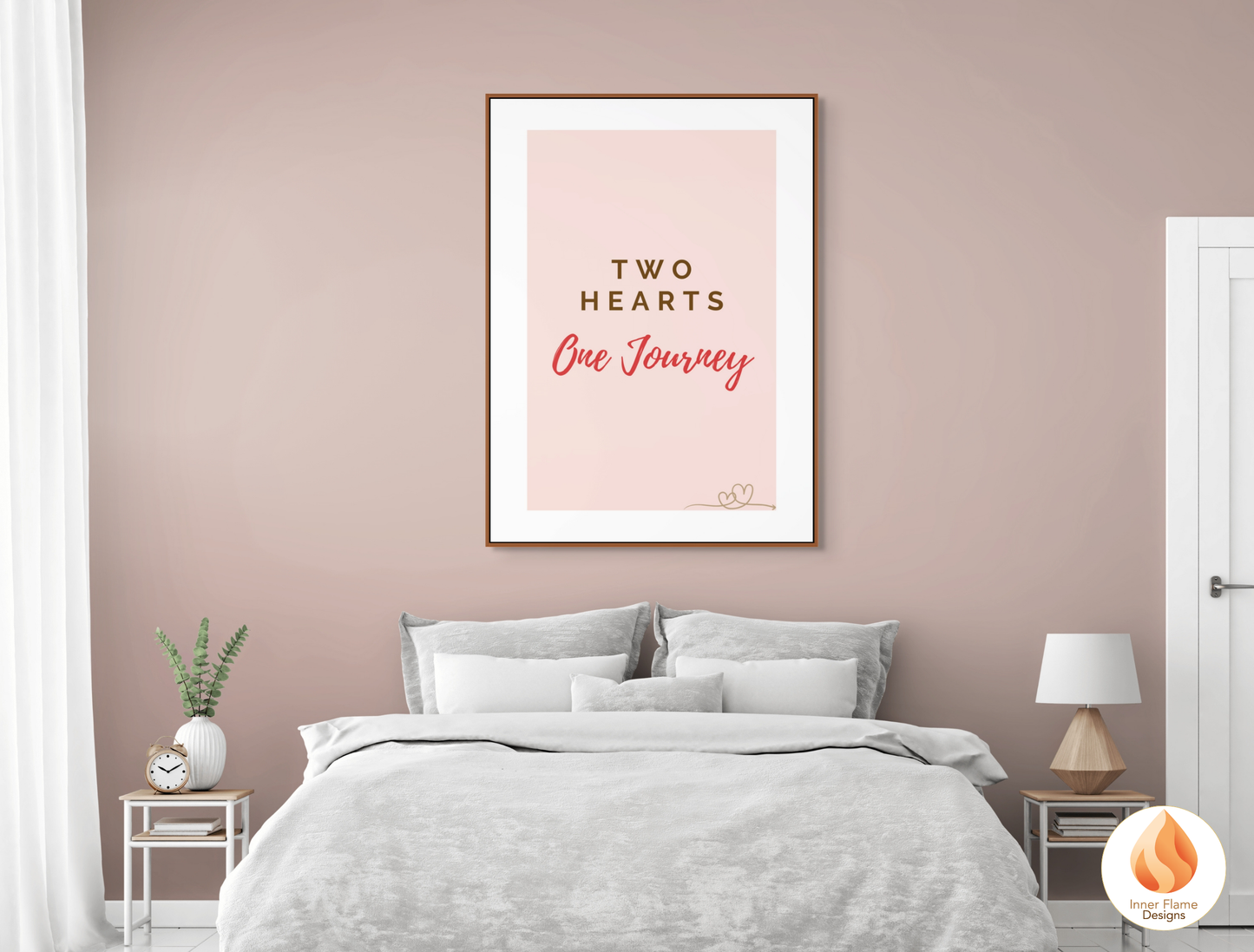 Motivational Poster with Love Inspirational Quote 3 - "Two Hearts, One Journey"