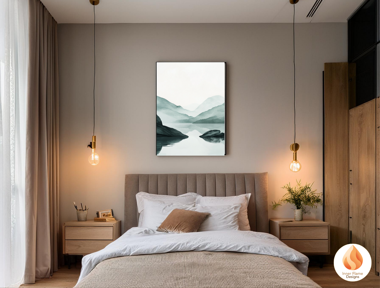 Meditative Japandi Art for Modern Home Design | Triptych Artwork