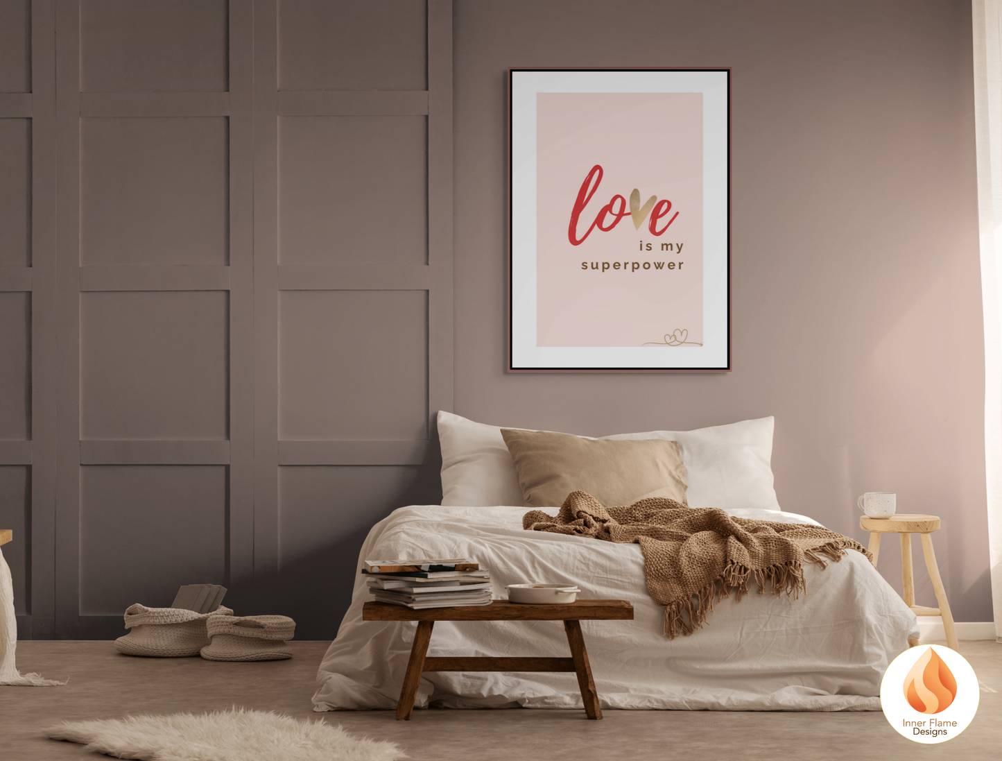 Motivational Poster with Love Inspirational Quote 5 - "Love Is My Superpower"
