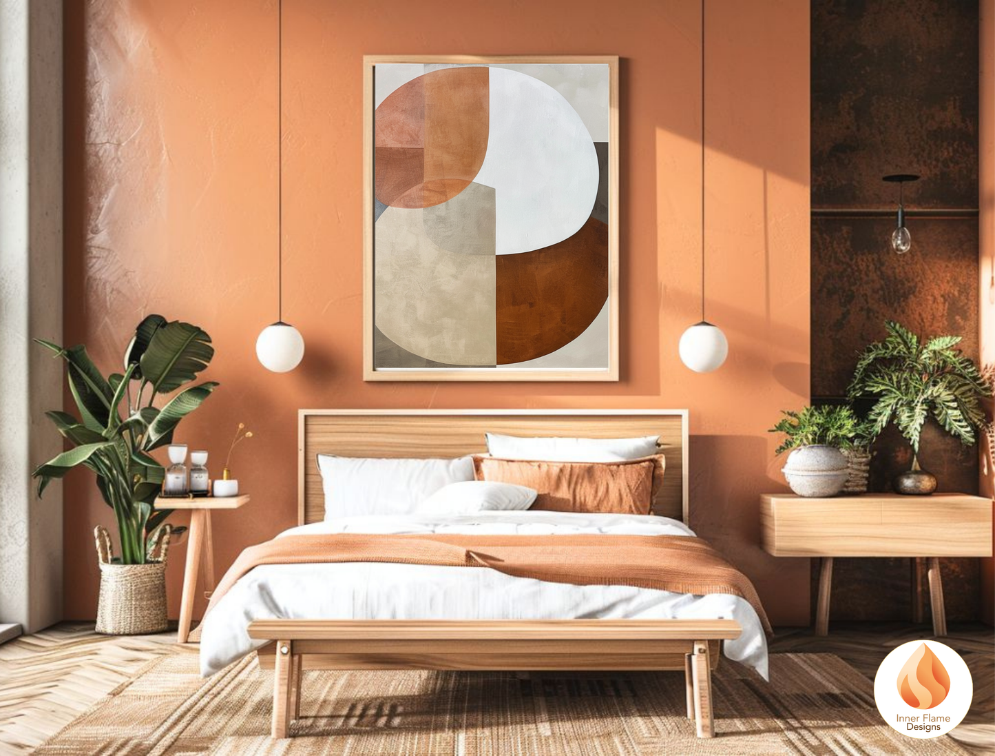 Earthy Geometric Artwork for Modern Home Design | Triptych Artwork