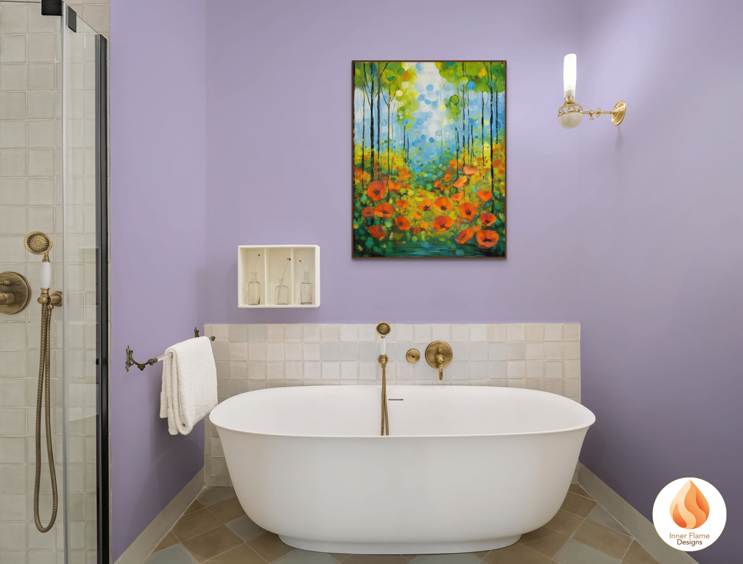 Whimsical Flower Artwork for Modern Home Design | Triptych Artwork