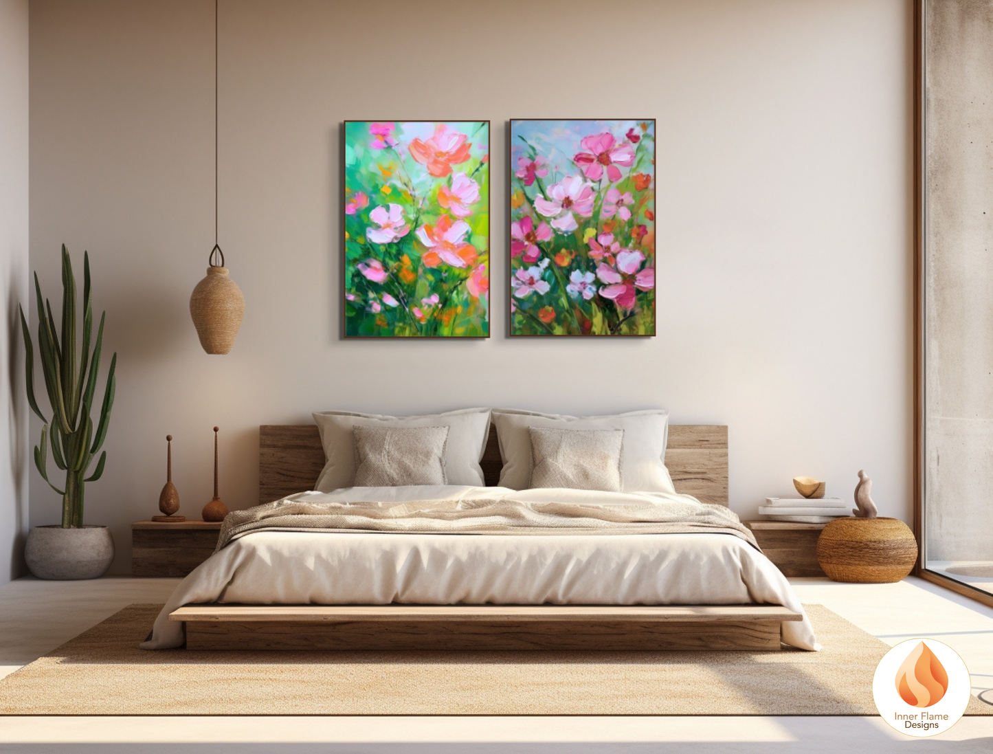 Captivating Flower Artwork for Modern Home Design | Four Piece Artwork