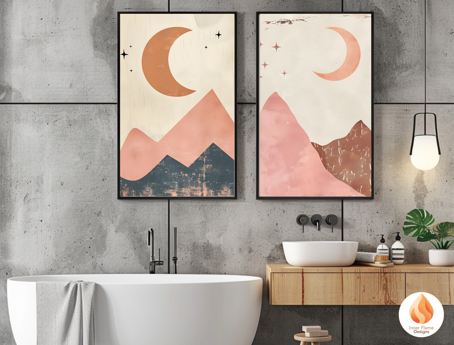 Soothing Boho Wall Art Décor for Modern Home Design | Triptych Artwork (Series 3)