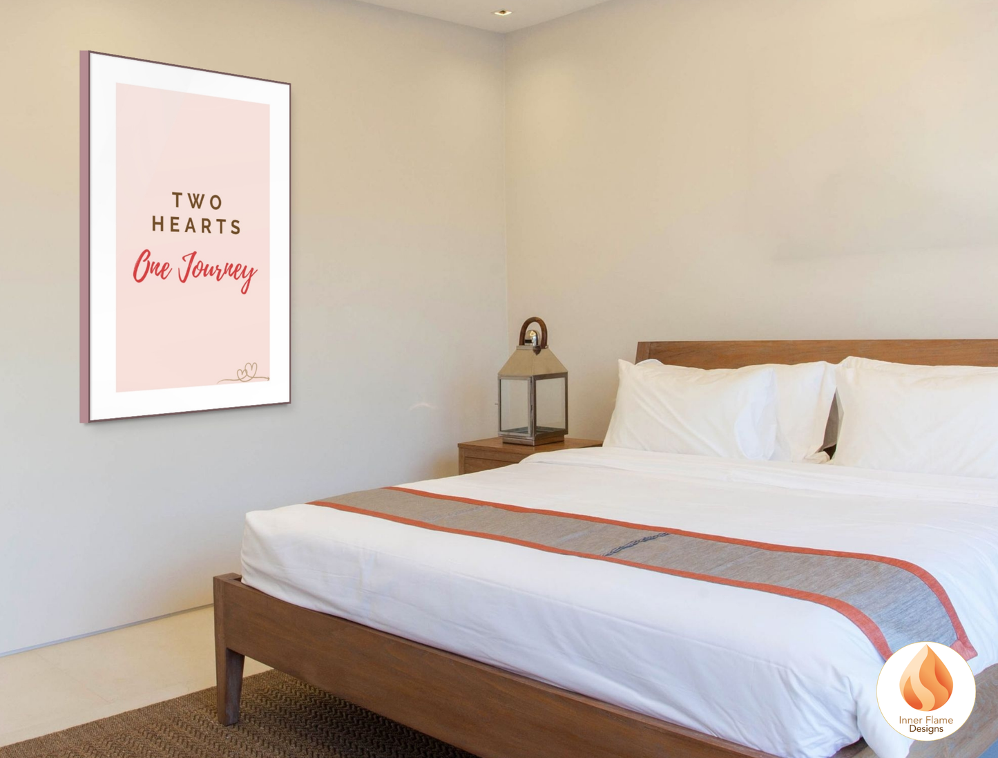 Motivational Poster with Love Inspirational Quote 3 - "Two Hearts, One Journey"