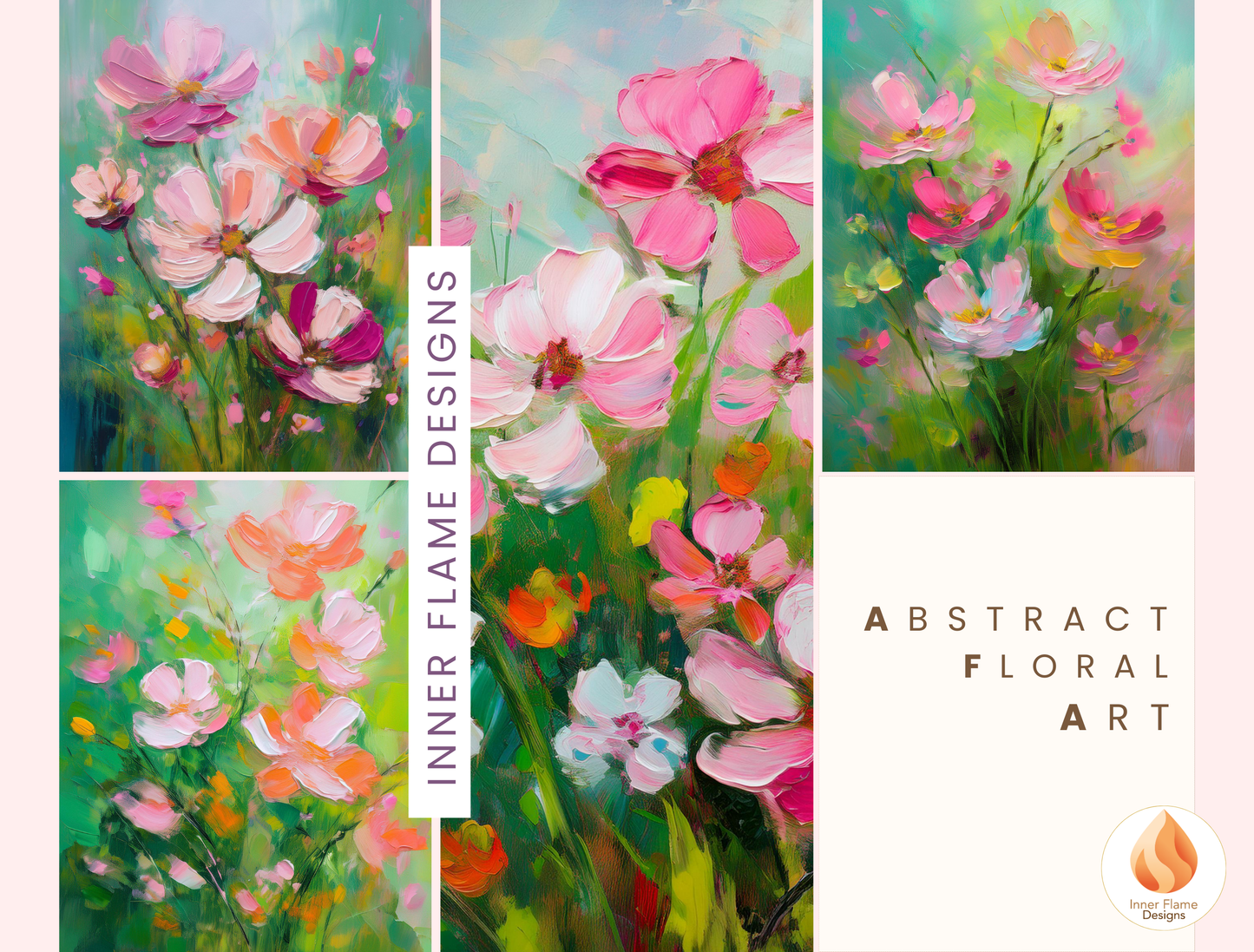 Captivating Flower Artwork for Modern Home Design | Four Piece Artwork