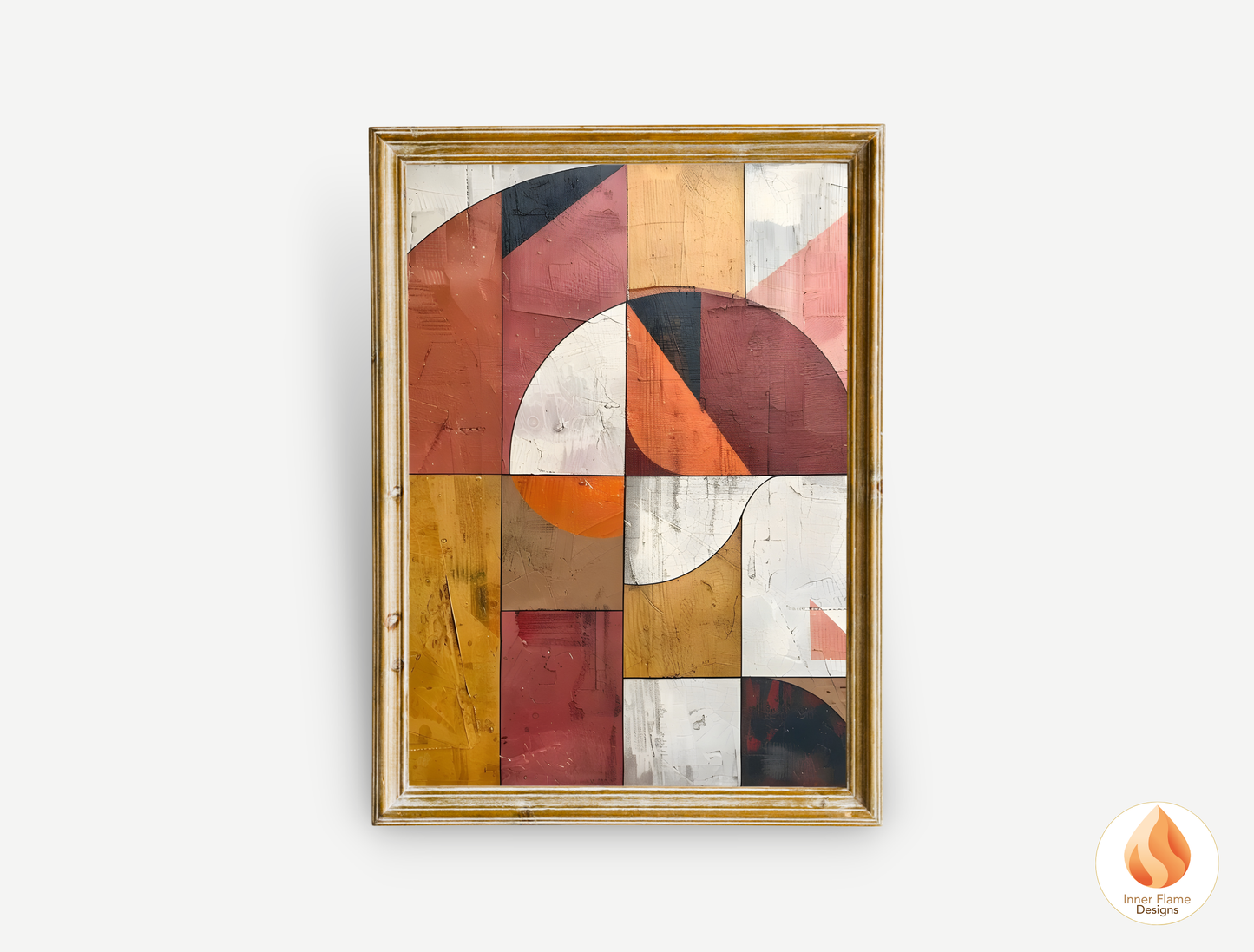 Bold Geometric Artwork for Modern Home Design | Triptych Artwork