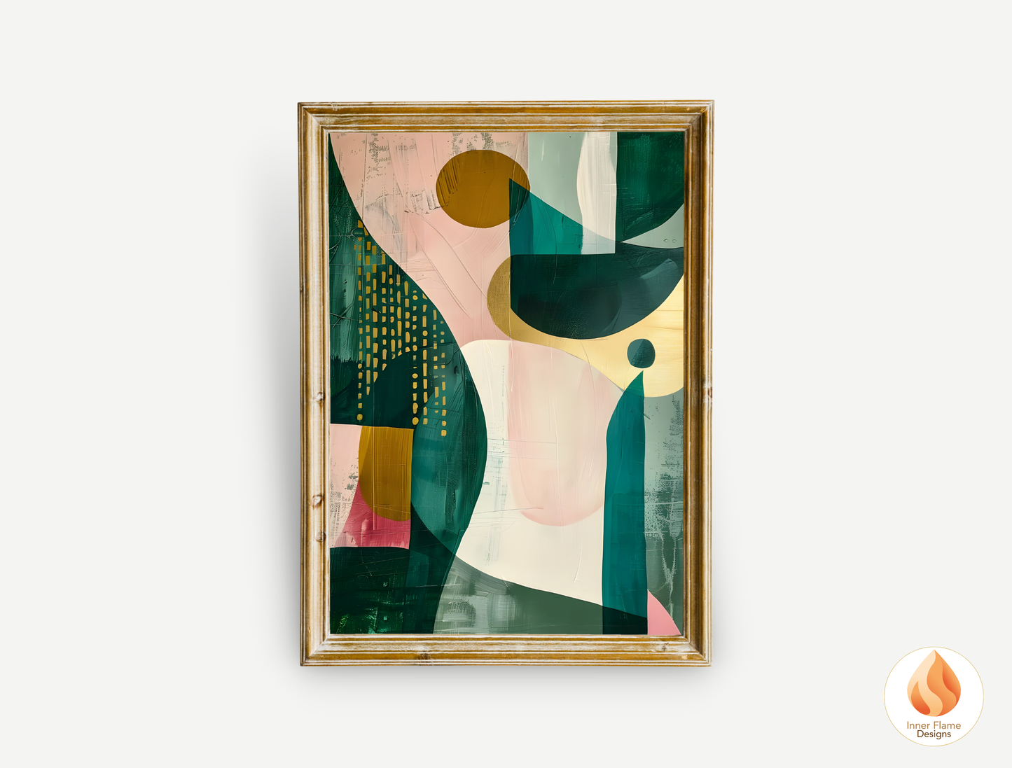 Eclectic Geometric Artwork for Modern Home Design | Triptych Artwork