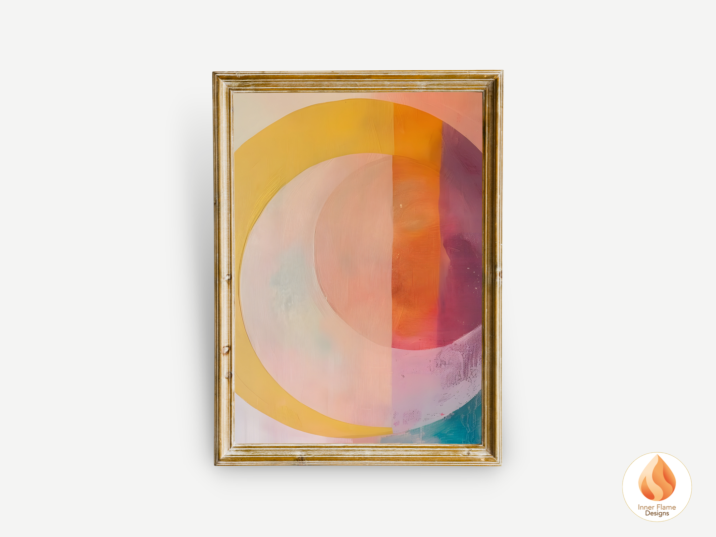 Joyful Geometric Artwork for Modern Home Design | Triptych Artwork