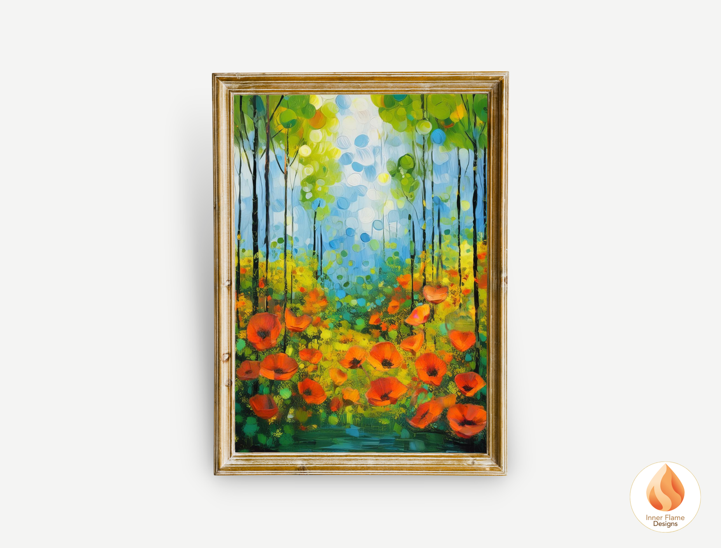 Whimsical Flower Artwork for Modern Home Design | Triptych Artwork