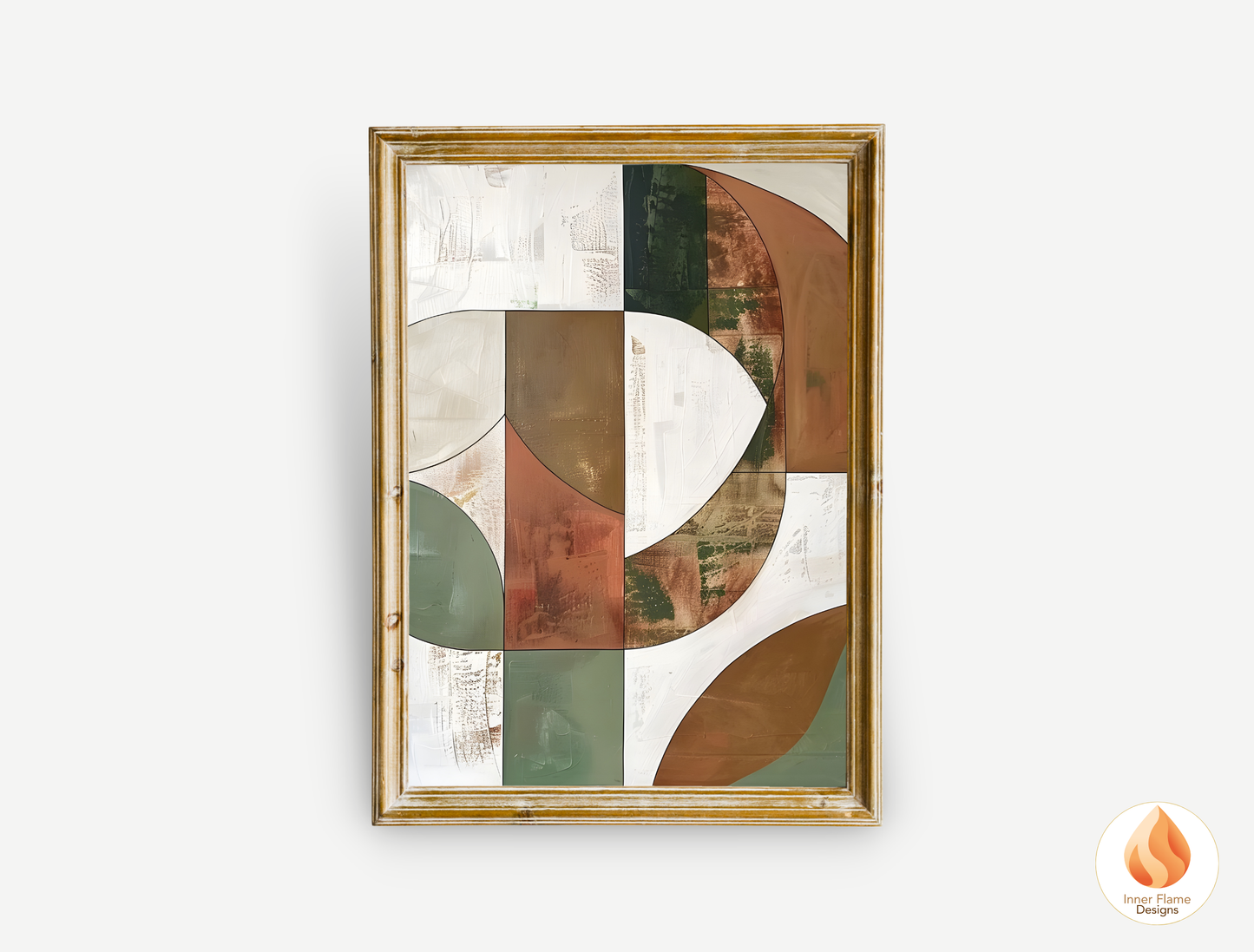 Organic Geometric Artwork for Modern Home Design | Triptych Artwork