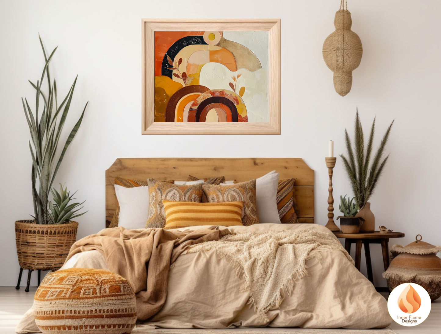 Eclectic Boho Wall Art Décor for Modern Home Design | Triptych Artwork (Series 3)