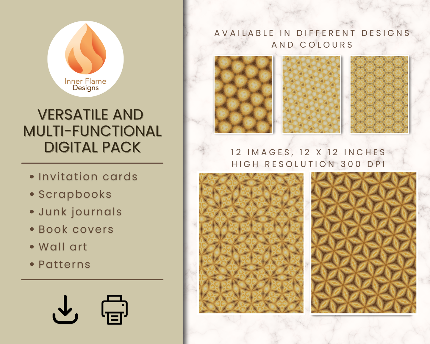 Ornate Geometric Surface Patterns | Seamless Patterns for Wallpaper, Textiles, Packaging and Digital Designs