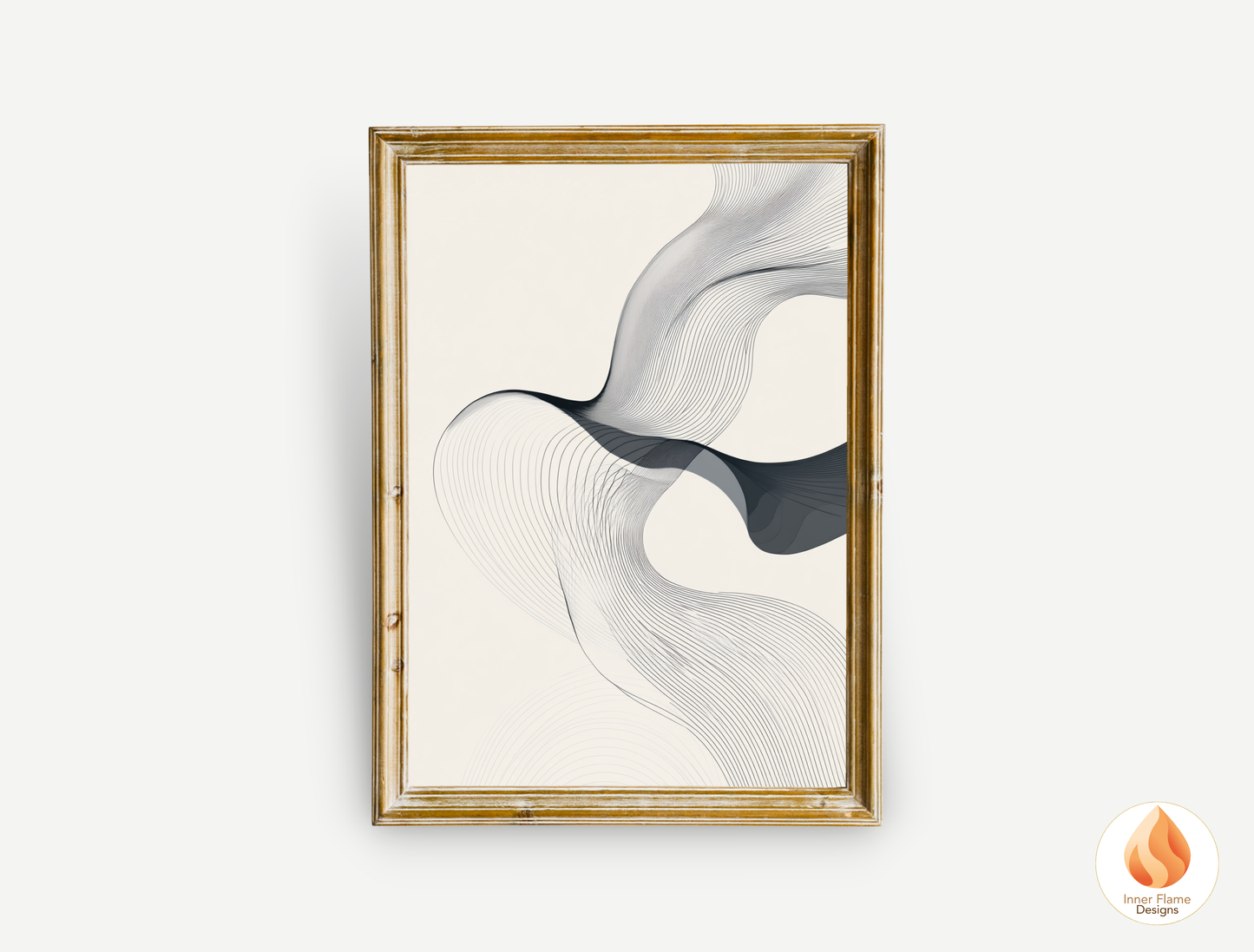 Flowing Line Art for Modern Home Design | Triptych Artwork