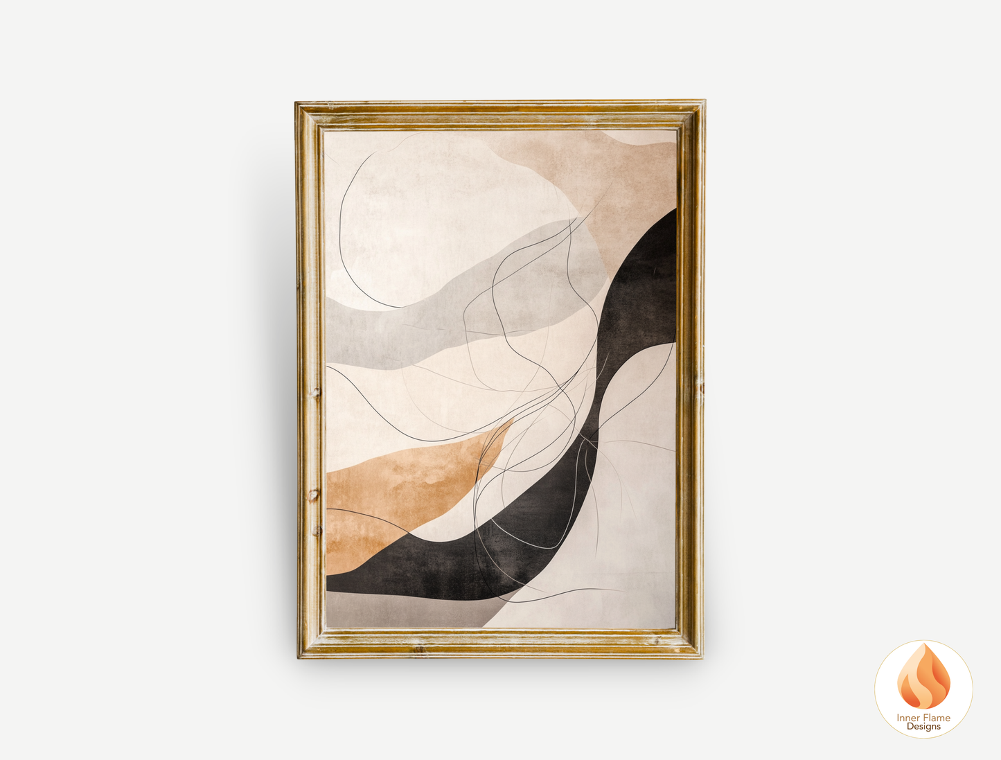 Neutral Line Art for Modern Home Design | Triptych Artwork