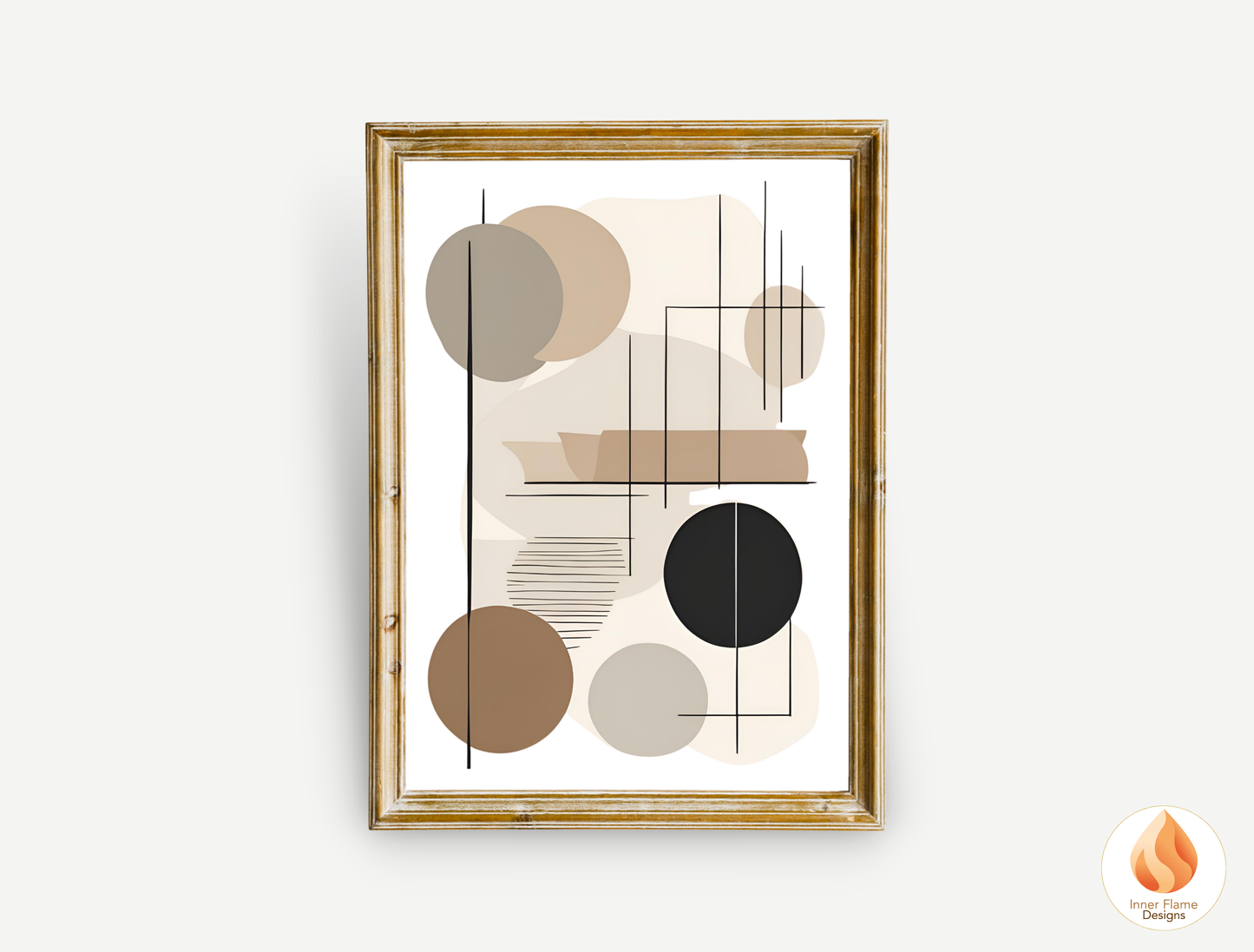 Classic Geometric Artwork for Modern Home Design | Diptych Artwork