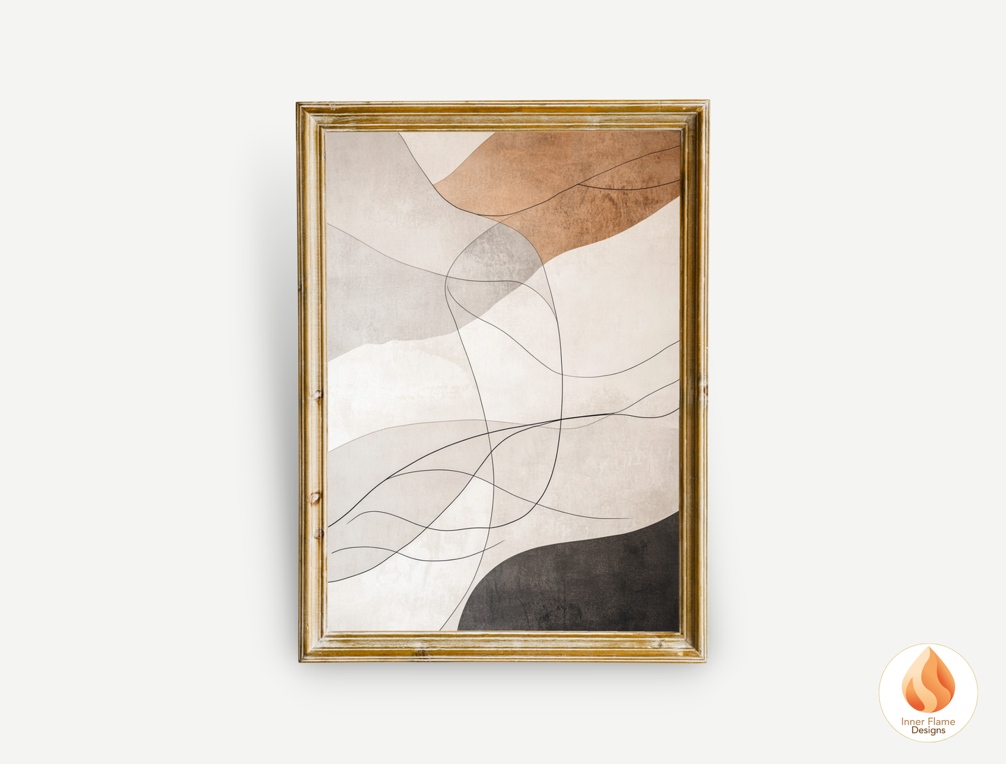 Neutral Line Art for Modern Home Design | Triptych Artwork