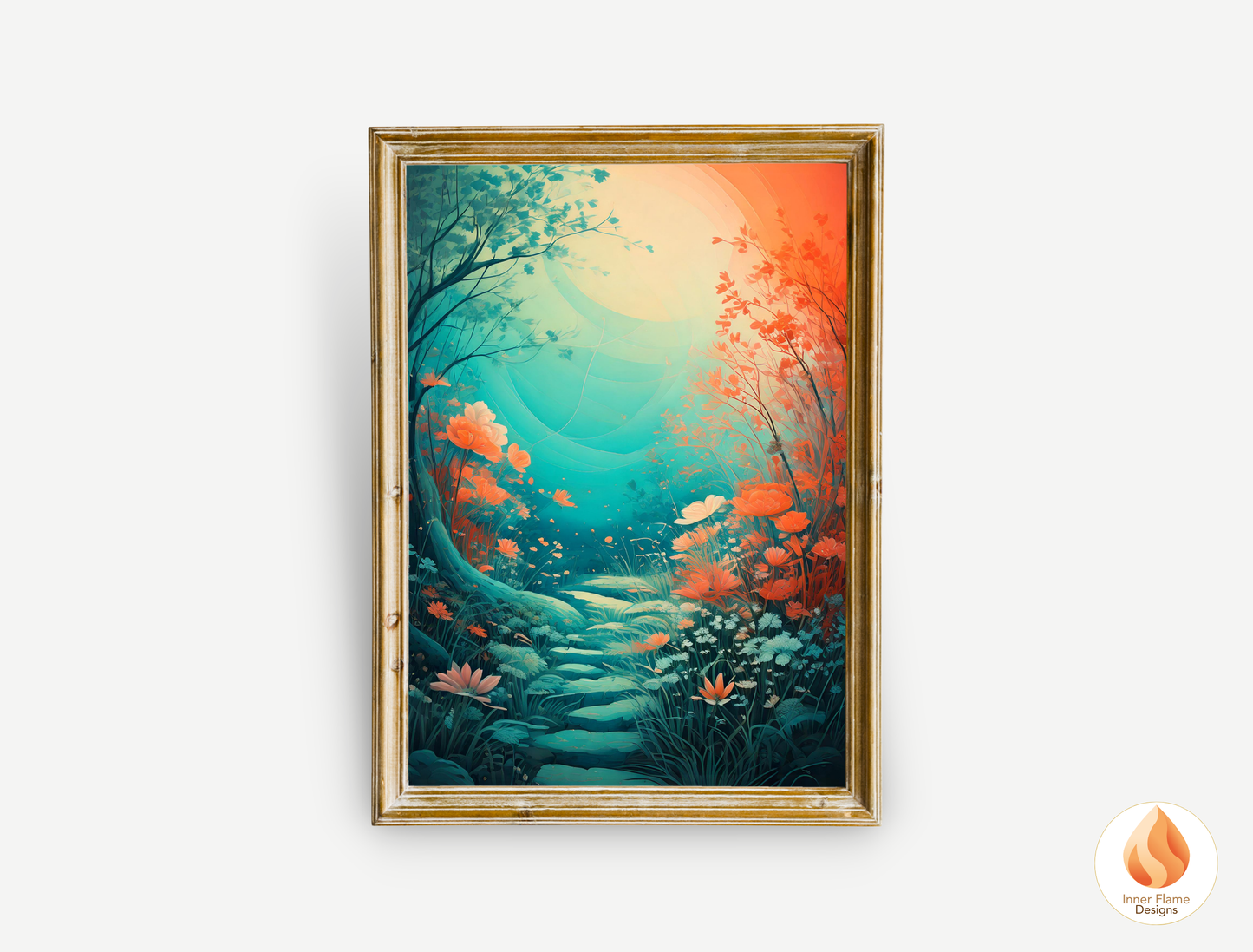 Incandescent Botanical Art for Modern Home Design | Triptych Artwork