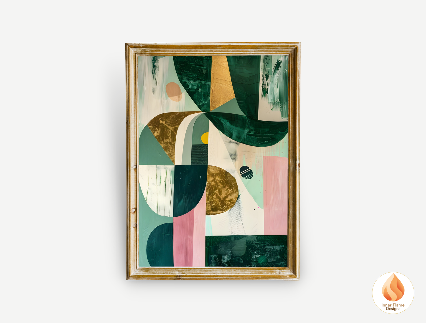 Eclectic Geometric Artwork for Modern Home Design | Triptych Artwork