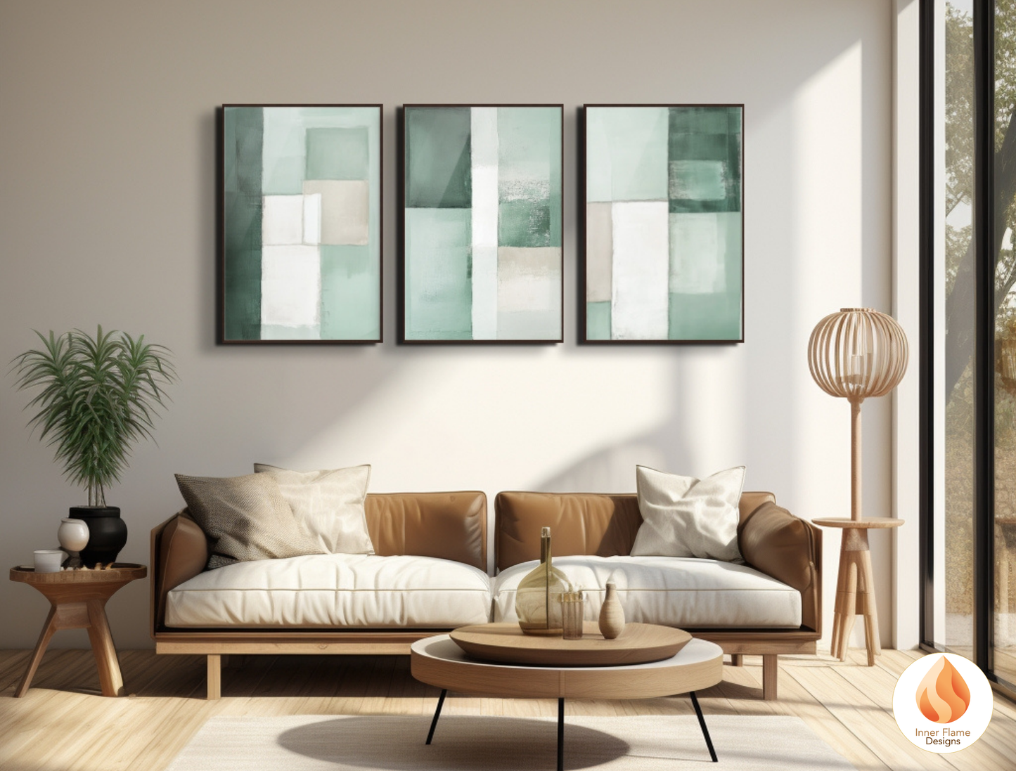 Gentle Minimalist Art for Modern Home Design | Triptych Artwork