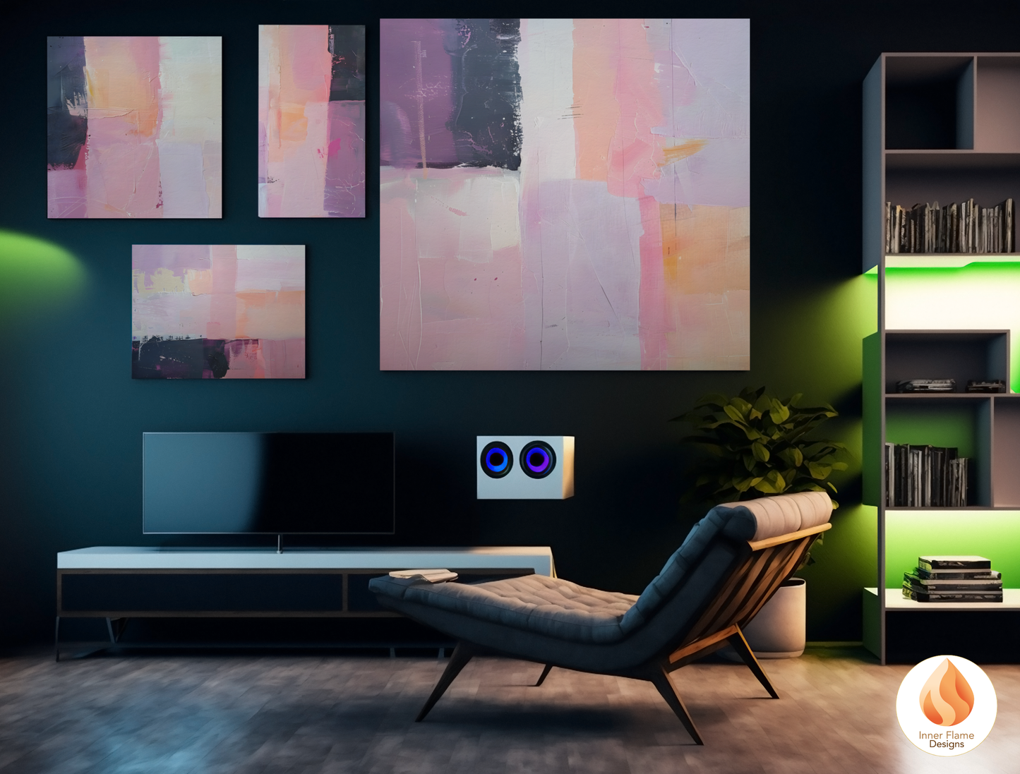 Inviting Minimalist Art for Modern Home Design | Four Piece Artwork