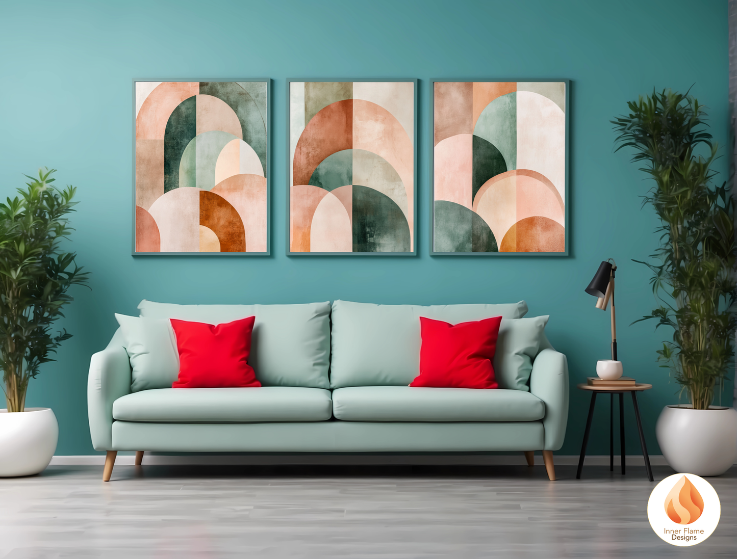 Harmonious Boho Wall Art Décor for Modern Home Design | Triptych Artwork