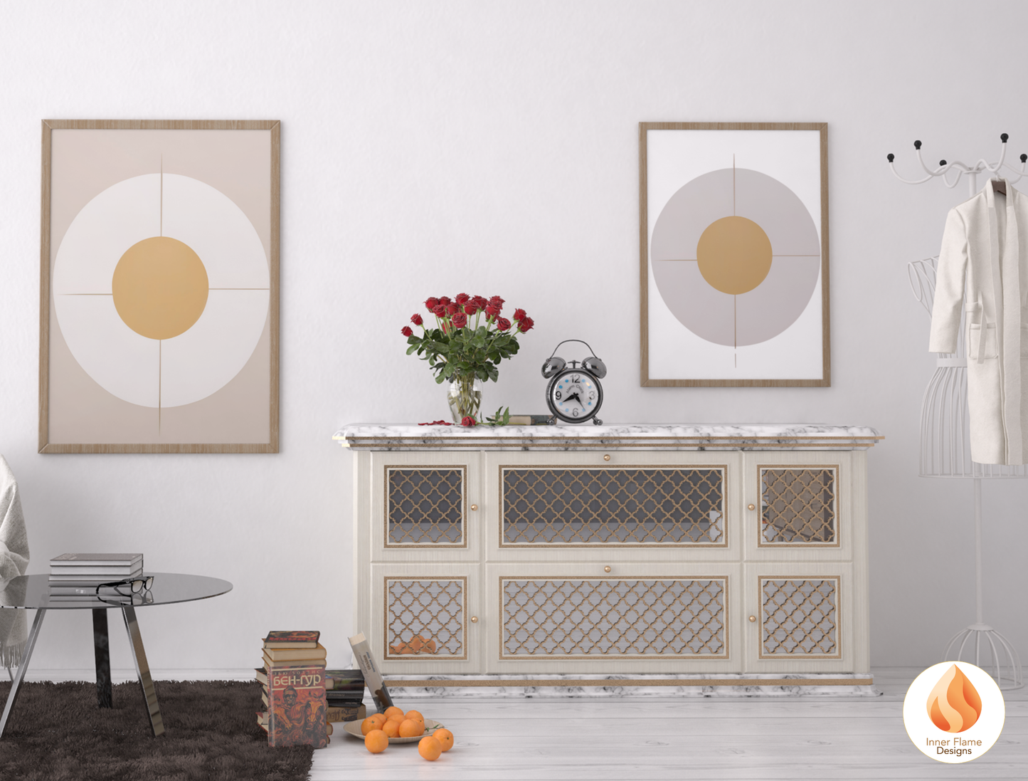 Minimalist Geometric Artwork for Modern Home Design | Diptych Artwork